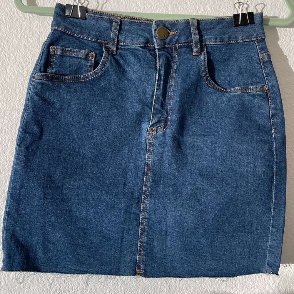 COTTON ON Blue Denim Mini Skirt (Size: US 4)